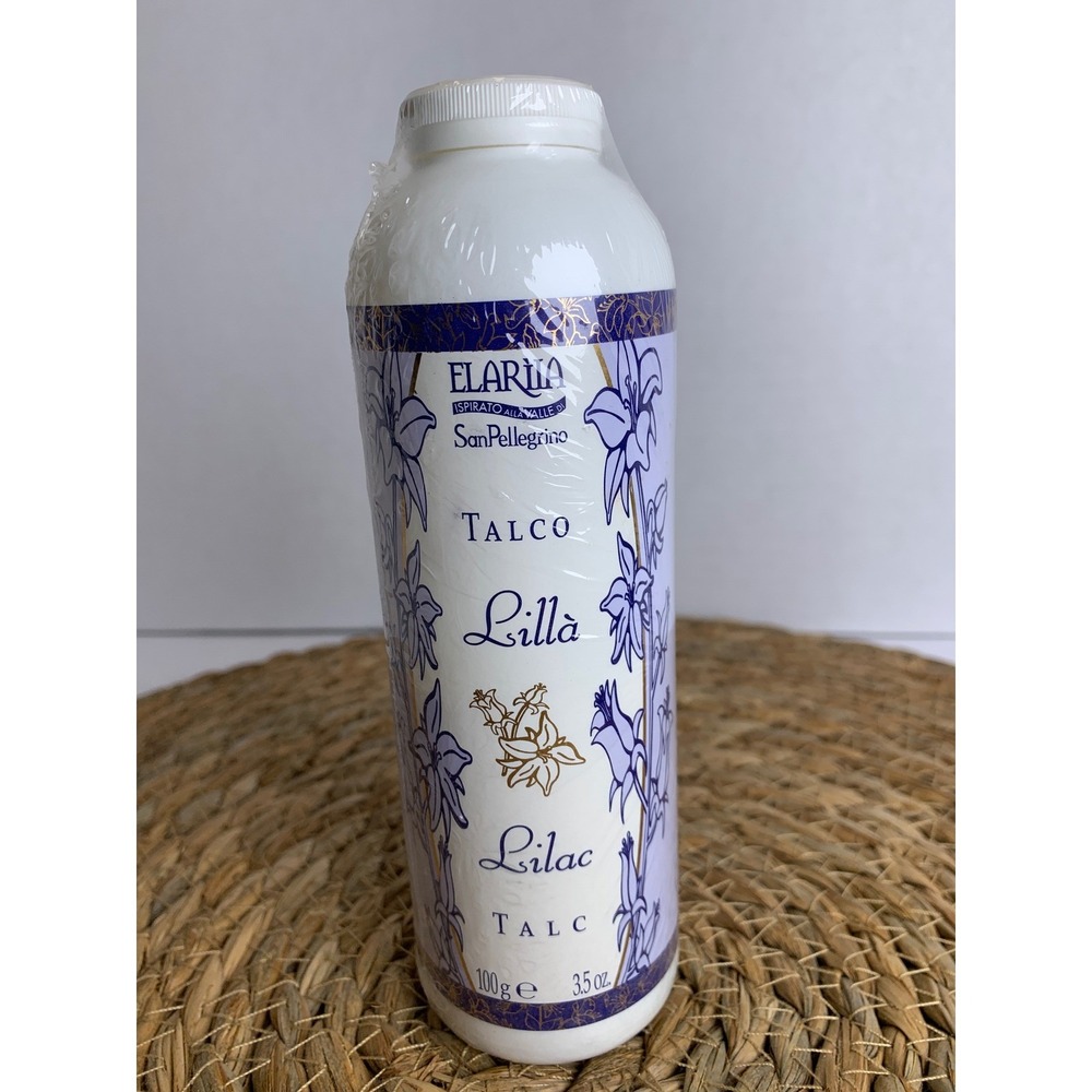 Elaria San Pellegrino Lilla Lilac Talc Body Powder 100g 3.5oz Made in Italy NEW